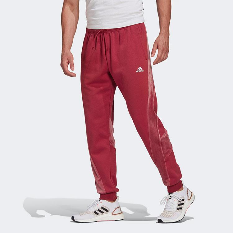 Adidas Knitted Sweatpants Men's Bright Pink Moderate Cuffed Pants H25091