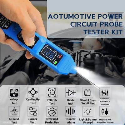 Tester Circuit 6-24V DC cu Lampă de Test, Identificare Scurtcircuit/Circuit Deschis și Polaritate, Protecție la Suprasarcină Autodiagnostic