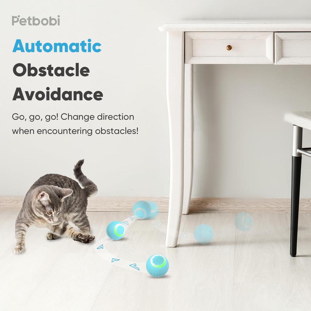 Self Moving Cat Ball Interactive Electric Toy Automatic Rolling Magic Ball For Kitten Training Play