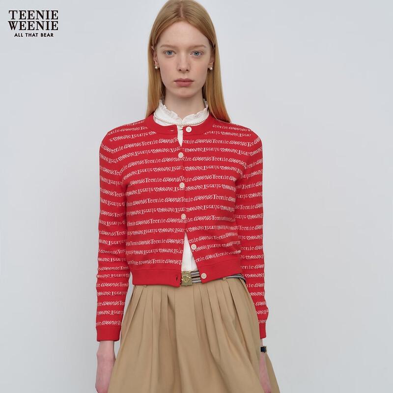 Teenie Weenie Women's Little Bear Letter Knitted Cardigan