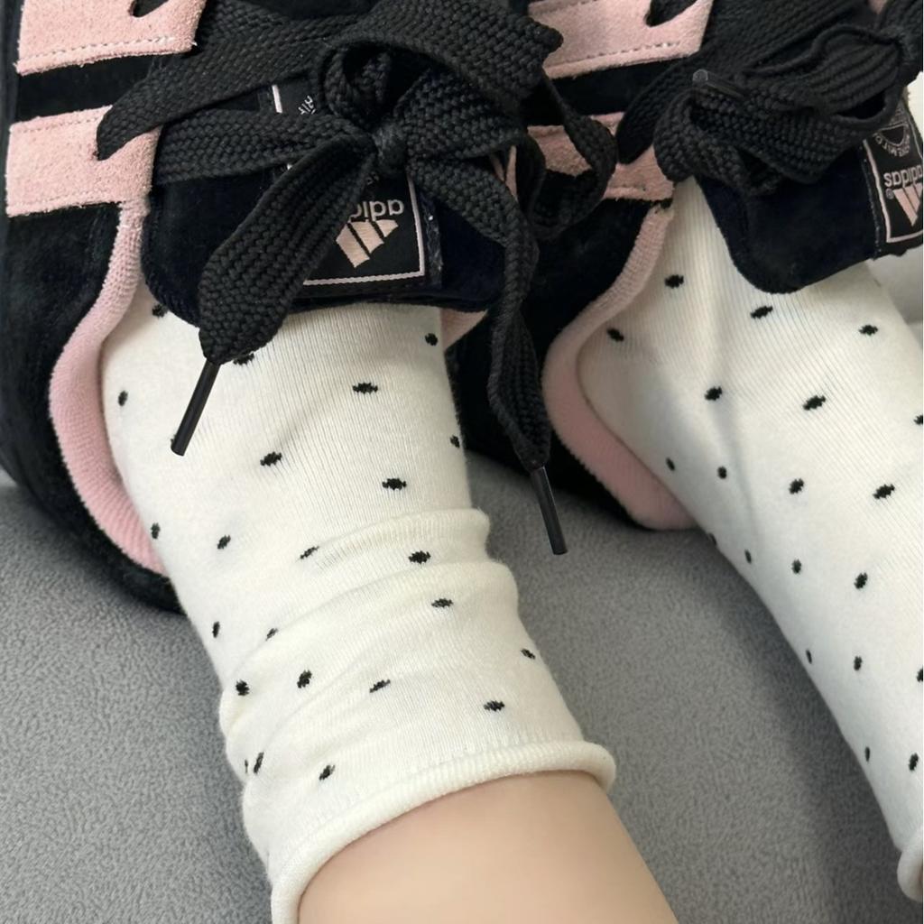 Rolled Polka Dot Socks Trendy Tube Socks Literary Confinement Socks Pile Socks Are Versatile And The Same