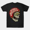 Herren Schwarzes Print-T-Shirt Harley Davidson Totenkopf No-Cut Transferpapier Druck Baumwoll-T-Shirt