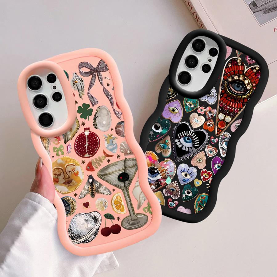 Soft Phone Cover Case for Samsung Galaxy S23 Plus S20 FE S22 Ultra A25 S21 S25 S24 A26 A34 A24 A54 A55 A36 A35 Personality Love