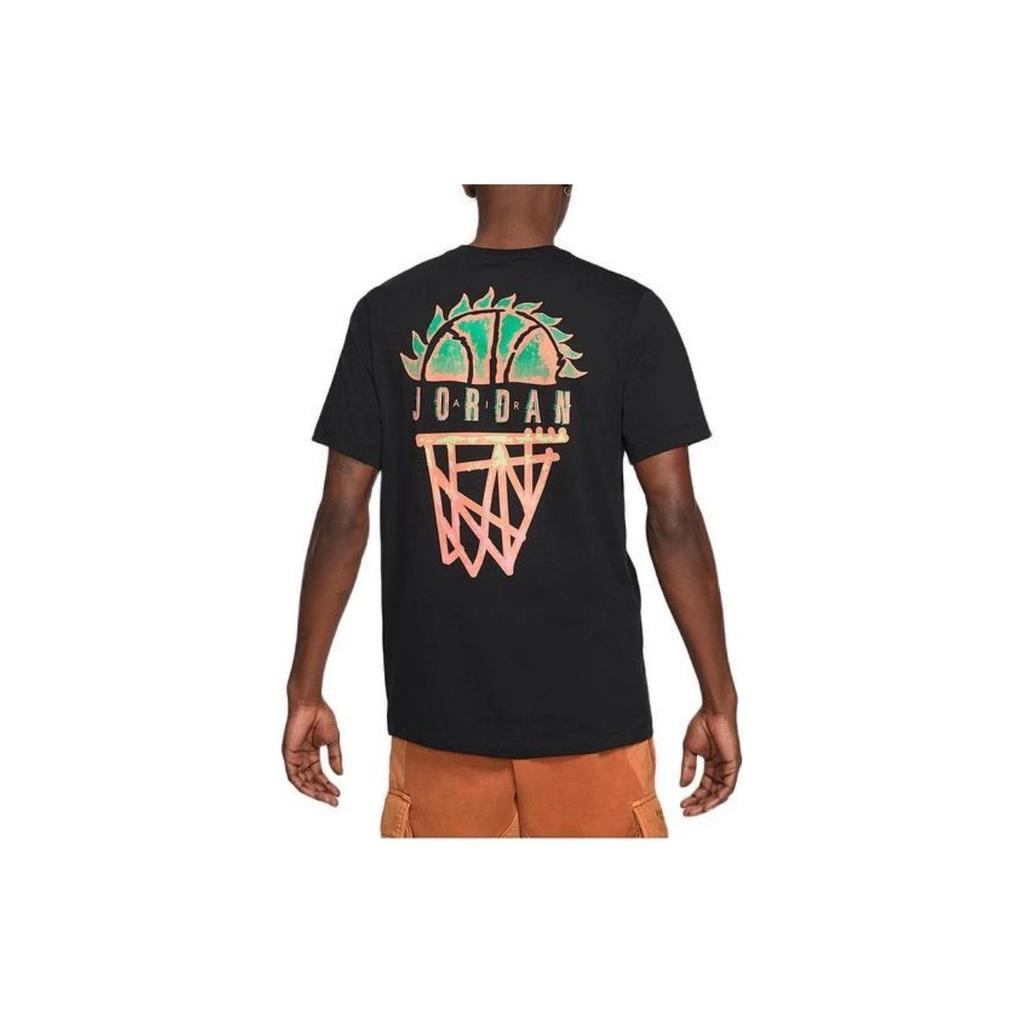 Air Jordan DNA Casual Sport Knit Crew Neck Short Sleeve T-Shirt Men Tops Black CZ8060-010