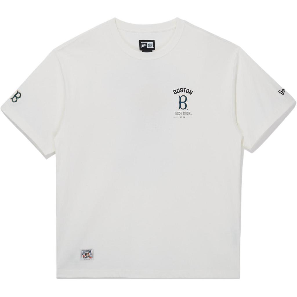 New Era SS26 Cute Pet Series MLB Boston Red Sox Breathable Simple Round Neck Loose Casual Letter Print Embroidered Logo Short Sleeve T-Shirt 14905237