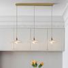 New Classic Retro Brass Glass Pendant Lights Warm Light Indoor Bedroom Bedside Dining Room Living Room Decoration Chandelier HOT
