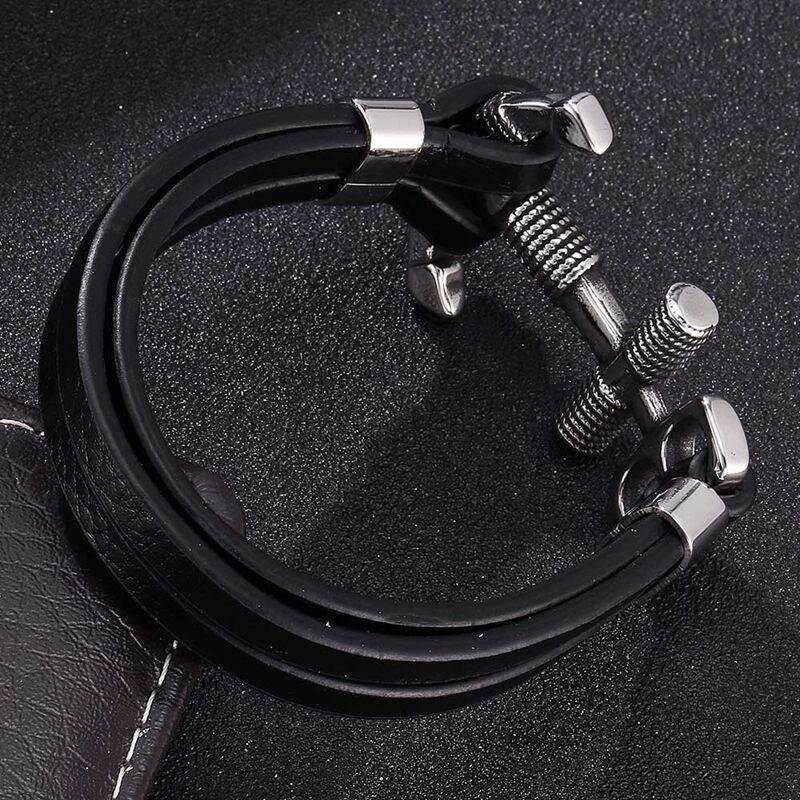 Men Bracelet Anchor Bracelets Jewelry Men Multi-layer Leather Bracelets Trendy Jewelry Gift BB785
