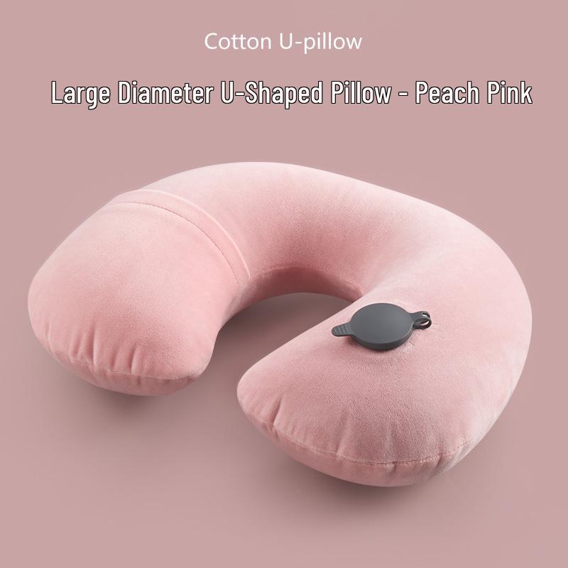 Custom Inflatable Hooded U-shaped Neck Pillow for Travel and Napping.