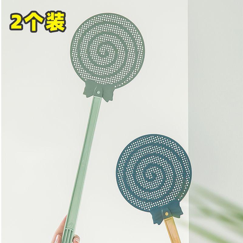 Fly swatter cute household simple cartoon large plastic long handle thick mosquito swatter plastic fly swatter