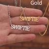 Taylor Digital Swift Signature Stainless Steel Necklace Pendant Letter Fashion