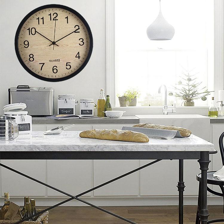 

Настенные часы Модные Креативные для спальни Бесшумные с плавным ходом кварцевые часы Скандинавские часы для гостиной Сделай сам [black edge numbers]