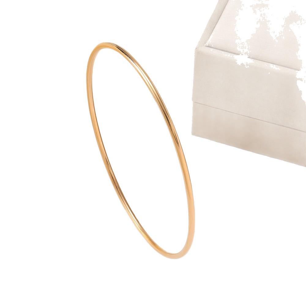 Tri-Color Gold Steel Titanium Women's Bracelet, Minimalist Cross-Border Design, Simple Fashion 18K Gold.