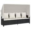 Vidaxl 5-Cz. Garden Lounge Set, Cushions, Black PE Rattan