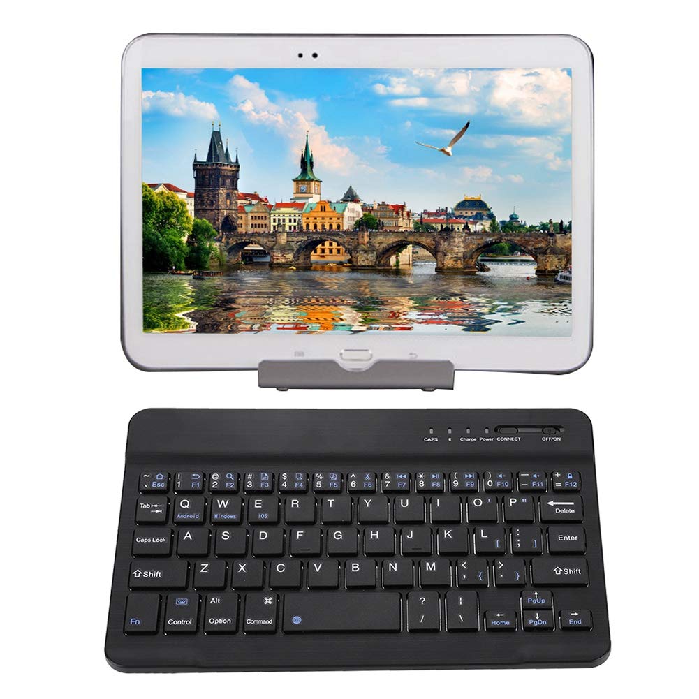7-inch Bluetooth Keyboard, Lightweight, Compact, Portable, for Laptops and Desktops, Wireless USB Keyboard, Aluminum Alloy, Black