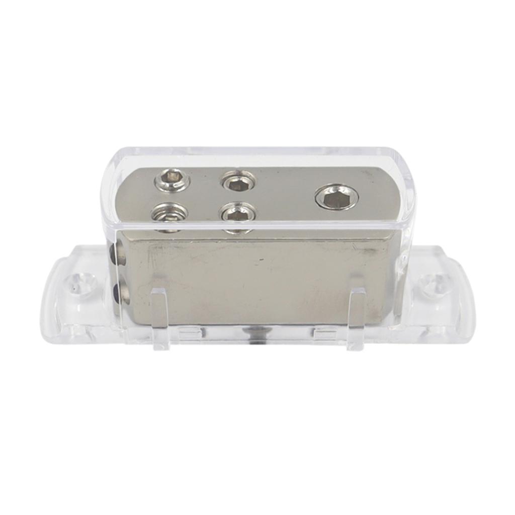 Car Audio Conversion Splitter Box, Audio Conversion 4 Way Grounding Connector, 4GA8GA Line Splitter