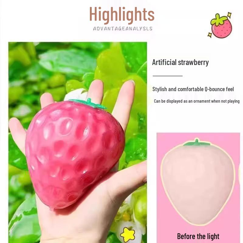 Stress Relief Soft Rubber Ball - Creative Squeeze Toy for Relaxation