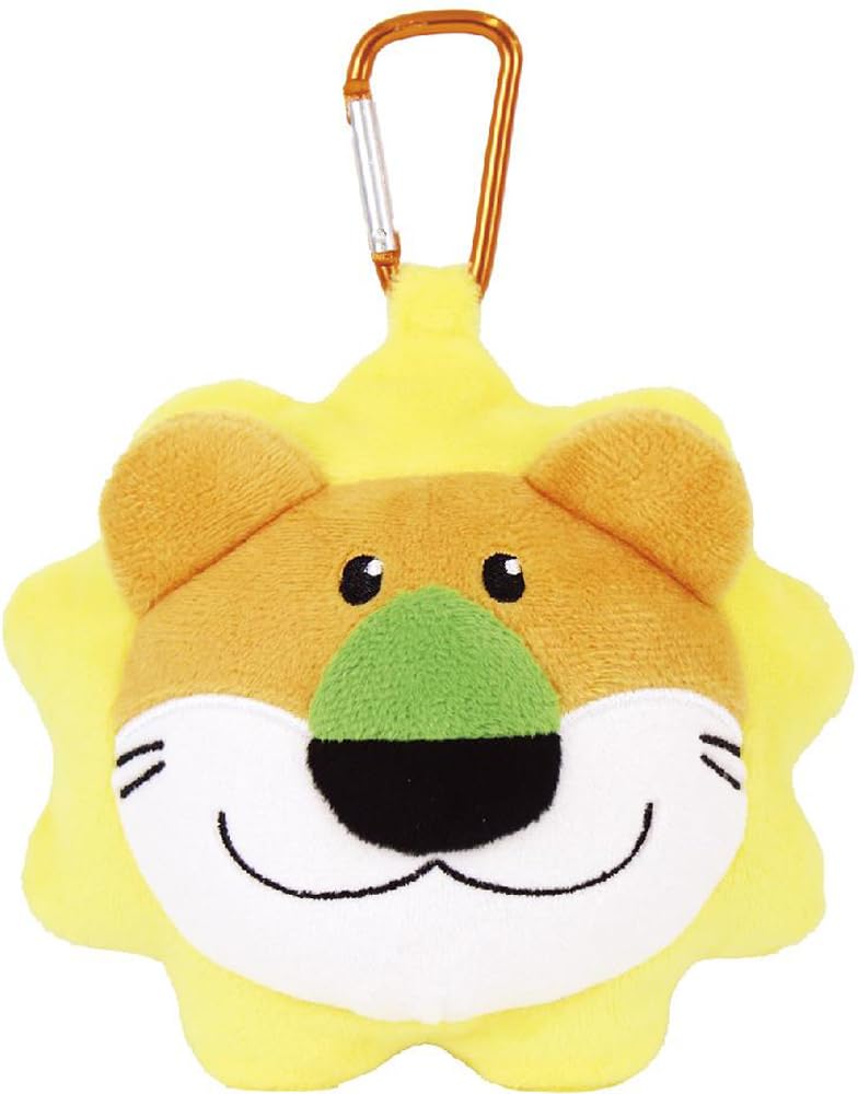 

Tees Factory Tabekko Animal Lion-kun Plush Zipper Mascot with Carabiner, Approx. H110 x W120 x D65mm (excluding parts), TB-5546716LI