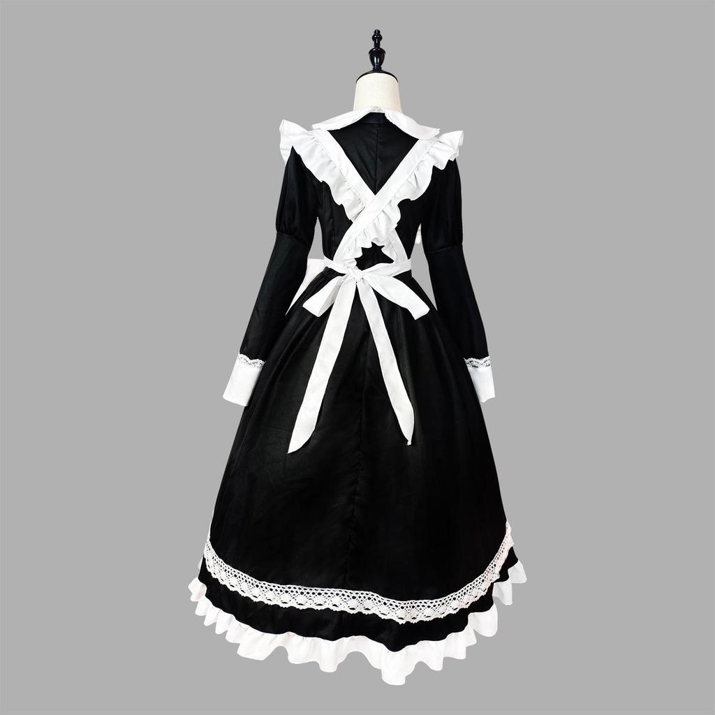 Classic Long Sleeve Maid Costume - British Butler & Japanese Uniform Cosplay