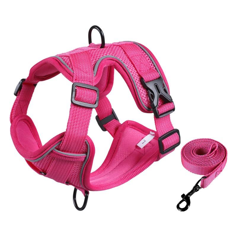 Adjustable Reflective Dog Harness Vest Breathable No-Pull Chest Strap Small Medium Large Dogs Outdoor Walking