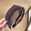 Beach Straw Weaving Cross Knotted Headband Women's Handmade Weaving Hair Band Bohemian Wide-brimmed Hair Hoop Hair Accessories