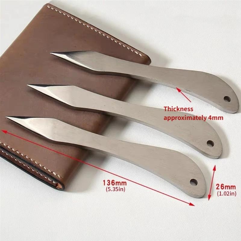 Professionelles Lederhandwerkzeug Edelstahlkanten Schräder für präzises Markieren, Trimmen und Formen von Projekten