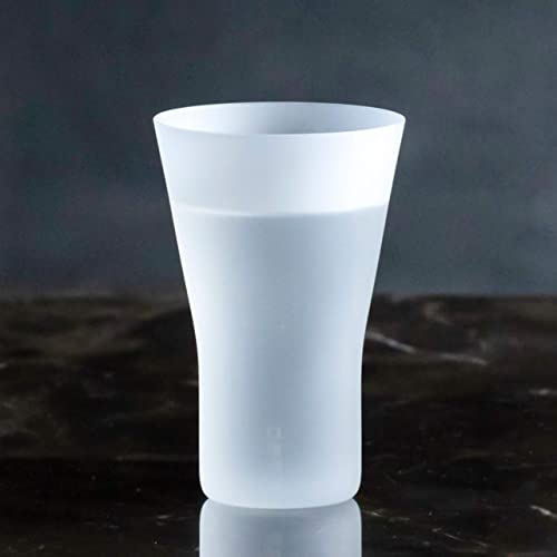 Wired Beans Eternal Sake Tumbler, Usubluffed Japanese Sake Glass, 130ml, Comes in a Japanese Cedar Box (Frosted)