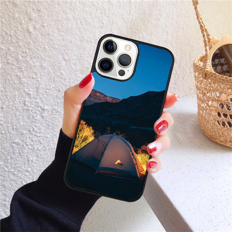 Camping Nature Mountain Phone Case for iPhone 17 Air 16 Coque 15 14 12 13 PLUS 11 PRO MAX Back Cover Fundas Shell