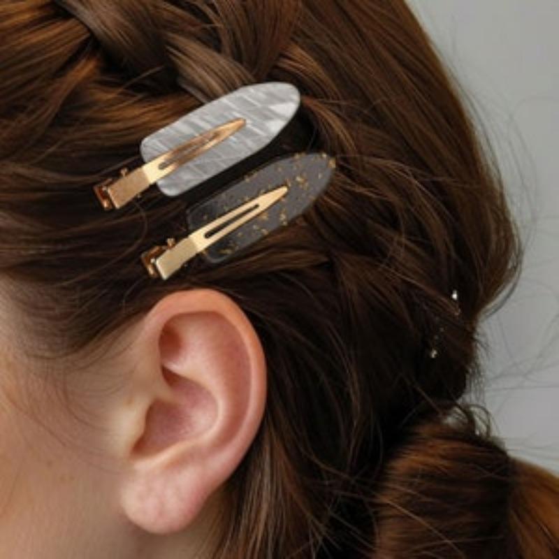 1pcs Bridesmaid Hair Clips Gold Girl's Seamless Hairpin Wedding Hair Accessories for Long Hair Ornaments Resin Bridesmaid Gift