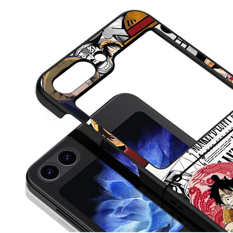 Back Cover Phone Case for Samsung Galaxy Z Flip 3 Z FLIP 6 Z Flip Z Flip 5 Anime One Pieces