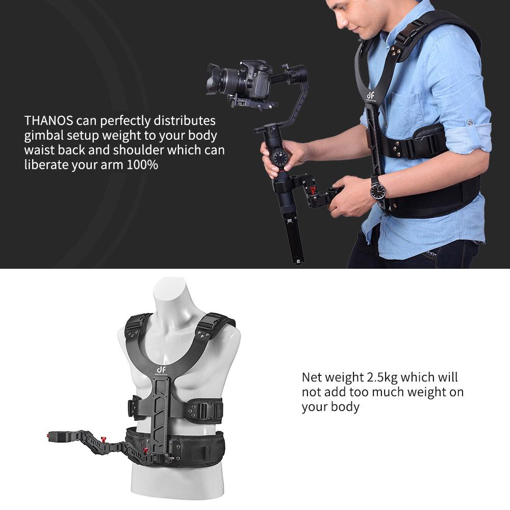 DF DIGITALFOTO THANOS Система стабилизации подвеса с двойным пружинным рычагом + разгрузочный жилет Совместима с DJI Ronin S