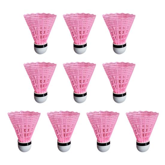 10 ks Nylon Badminton Stabilní Odolné Nylonové péřové míčky Mládežníci Trénink vnitřního venkovního badmintonu