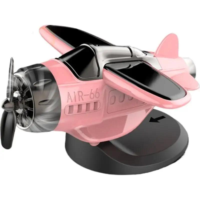 360° Car Solar Airplane Ornaments Car Center Powered Aircraft Interior Decor Ornaments Accessories Car Console A5t3