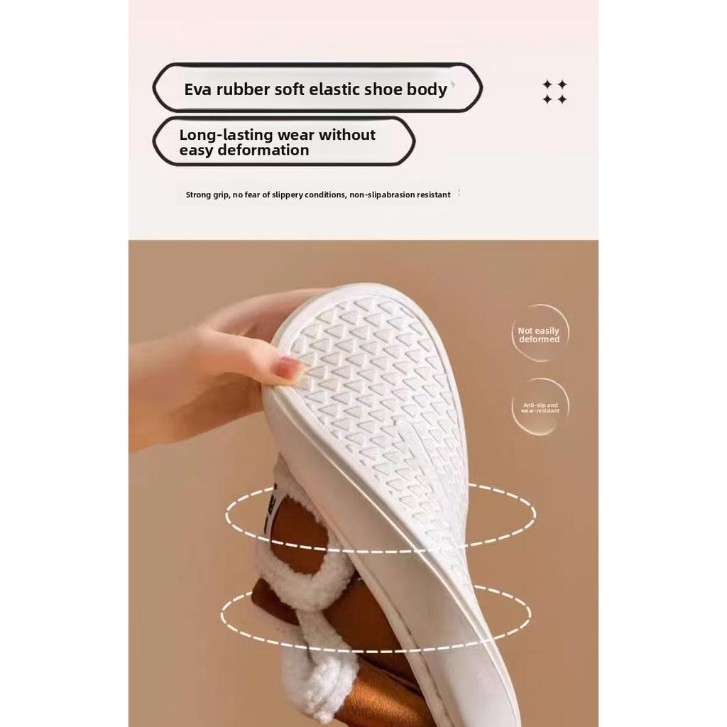 Zimní domácí vnitřní roztomilé bavlněné pantofle dámské silná podrážka protiskluzové módní studentské teplé boty