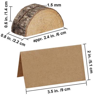 10/20 Set Rustic Wooden Place Card Holder Kraft Table Name Place Card Table Number Holder Photo Holder Stand Photo Clip Wedding