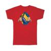 Gift T-Shirt : Bosnia Swedish Flag Chest Bosnian