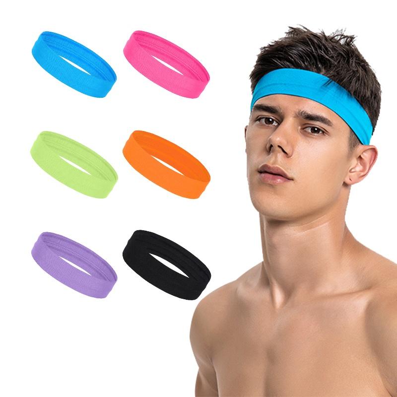 6 Fasce Assorbisudore Uomo - Fascia Sportiva Per Corsa, Palestra, Ciclismo - Morbida Ed Elastica