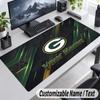 Custom Name Text Mouse Pad Green Bay Packers Personalized Desk Pad For Work And Gaming