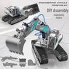 Hydraulic DIY Engineering Vehicle STEM Science Kit: Tracked Bulldozer Excavator Toy