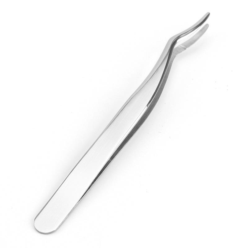Stainless Steel Eyelash Curler and Tweezers Set for Eyebrow Grooming and Eyelash Grafting