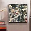 Novo Chegada 5D DIY Pintura Diamante Círculo Completo "Cidade Nevada" Bordado Ponto Cruz Decoração para Casa Presente