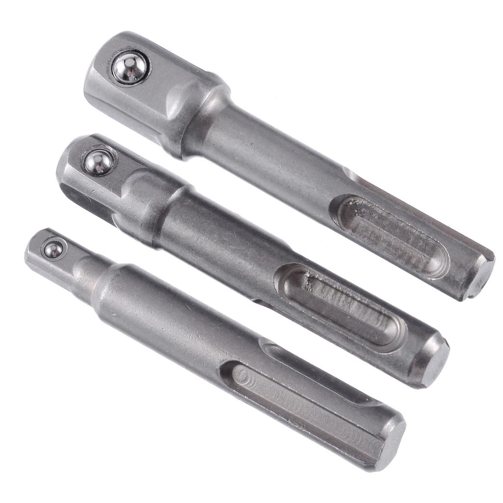 PENFU Drill 3pcs 1/2 1/4 3/8 Inch SDS Socket Driver Adapters Drive Power Drill Socket Extension Bar Bit Drill Tool PENFU Drill 3pcs 1/2 1/4 3/8 Inch SDS Socket Driver Adapters Drive Power Drill Socket Extension Bar Bit Drill Tool