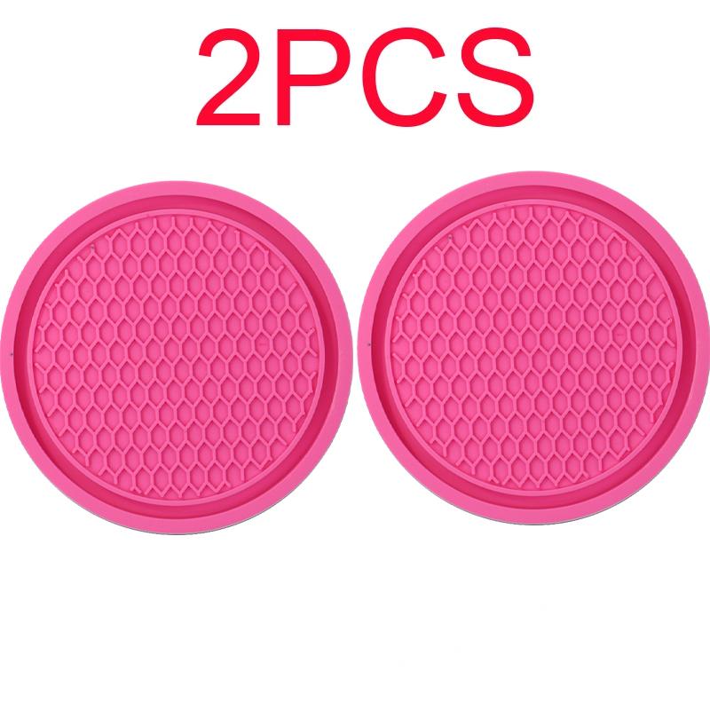 

Подставка под стакан в машину, 2 шт. Универсальный автоматический нескользящий держатель для стакана, встроенный в орнамент силиконовая подставка, наборы аксессуаров для салона автомобиля 2pcs розы красного