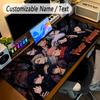 Large Mouse PadJujutsu Kaisen Custom Name Text Personalized Desk Mat Non Slip Gaming Pad