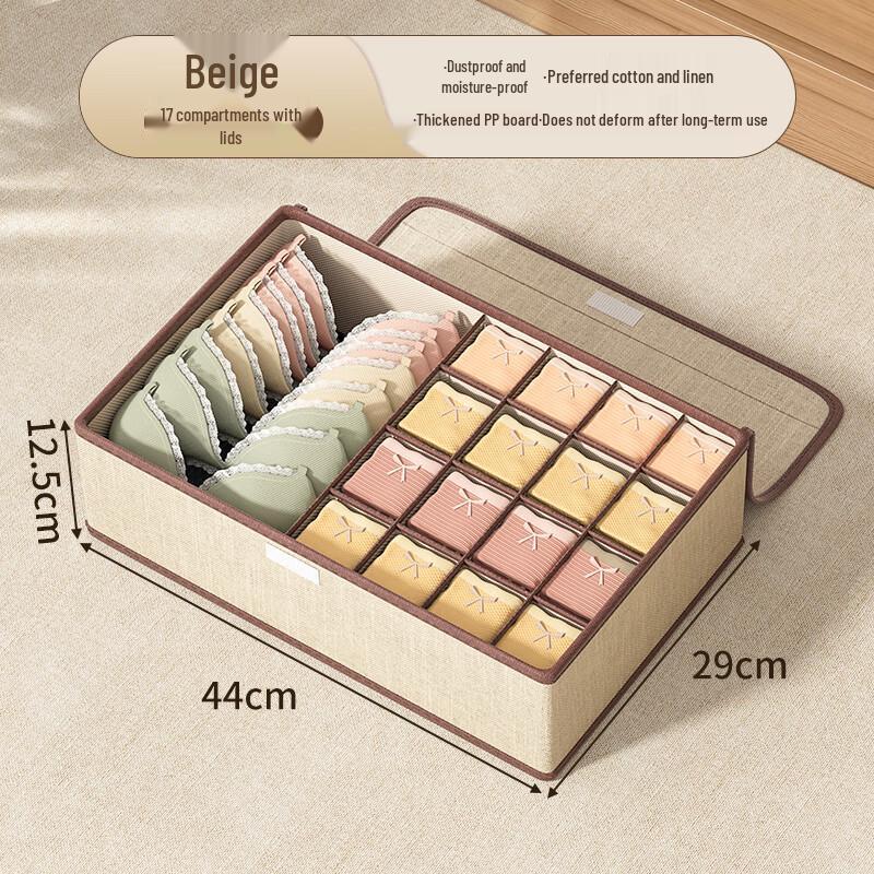 Drawer-Type Underwear Storage Box with Lid, Sock & Lingerie Organizer