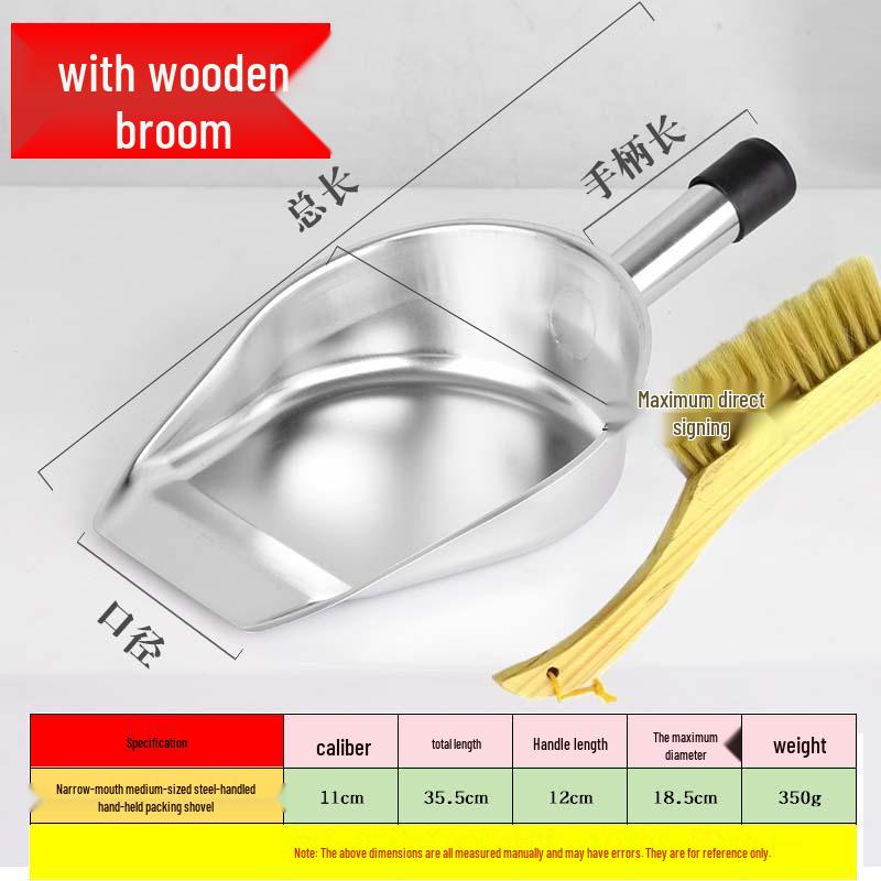 Compact Handheld Stainless Steel Dustpan - Durable, Portable, Short Handle for Household Cleaning