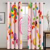 Módní Dezert Zmrzlina Lízátko Donut Vysoký stínící závěs pro dívky Ložnice Obývací pokoj Hotelové studio Okno 2Panel Sluneční clona