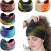 Boho stila tie-dye galvas saite, sporta joga galvas saite, skriešanas modes galvas saite, plata, sviedrus absorbējoša matu aksesuārs