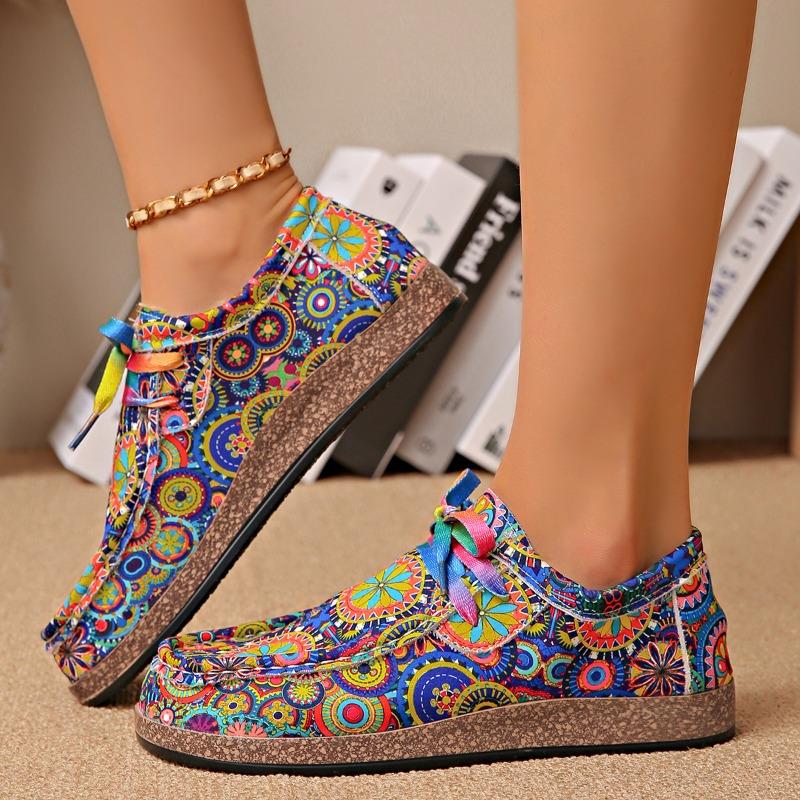 Spring and Autumn new large size lace-up color low-top single shoes women's lazy canvas flat-soled single shoes