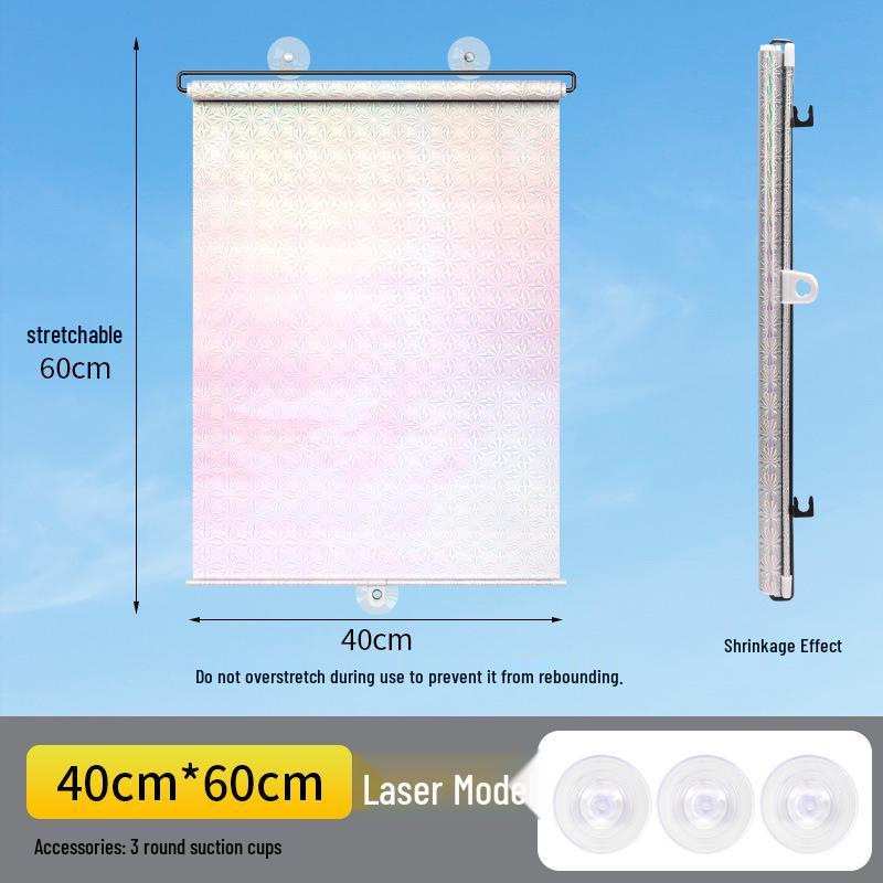 

Retractable Electric Tricycle Front Windshield Sunshade with UV and Heat Protection. Multi-Purpose Sunshade Curtain