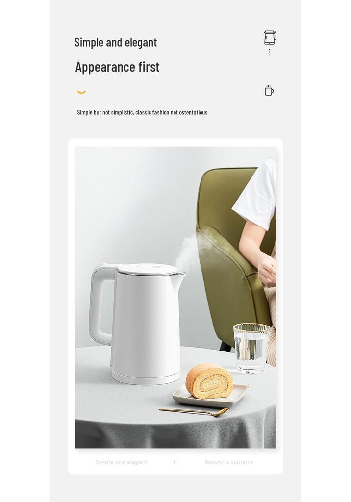 Compact Large-Capacity Electric Kettle with Constant Temperature, Quick Boil, and Keep Warm Features for Dorms and Students